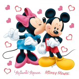Samolepka na stenu Mickey a Minnie love