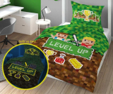 Svietiace obliečky Kocky Level Up pohár