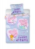 Obliečky do postieľky Peppa Pig sladké sny