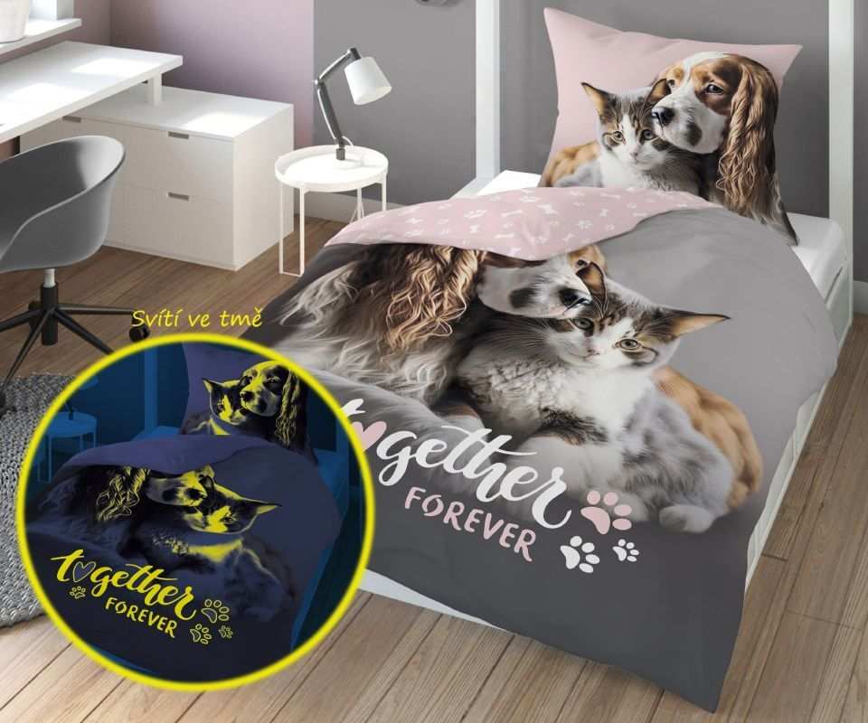 Svietiace obliečky Priatelia navždy 