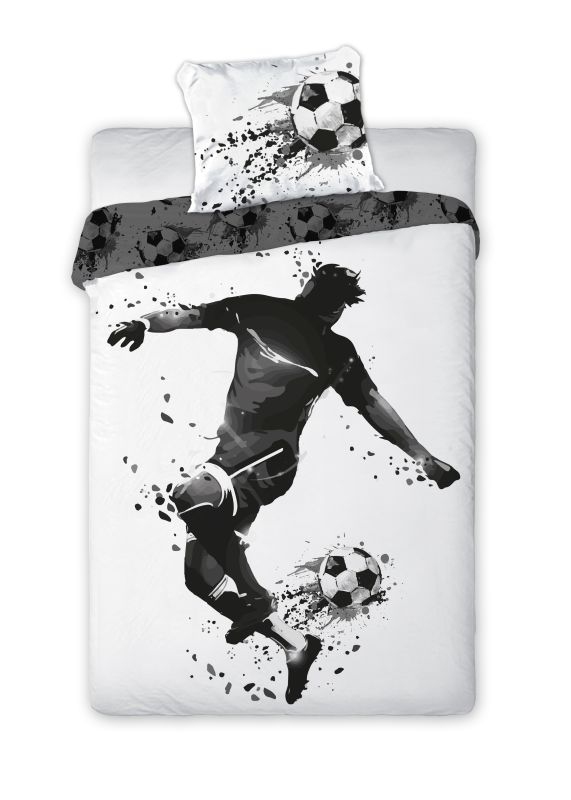 Obliečky Futbalista čiernobiele