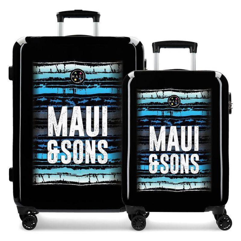 Sada cestovných kufrov ABS Maui and Sons Waves SADA 55/69 cm
