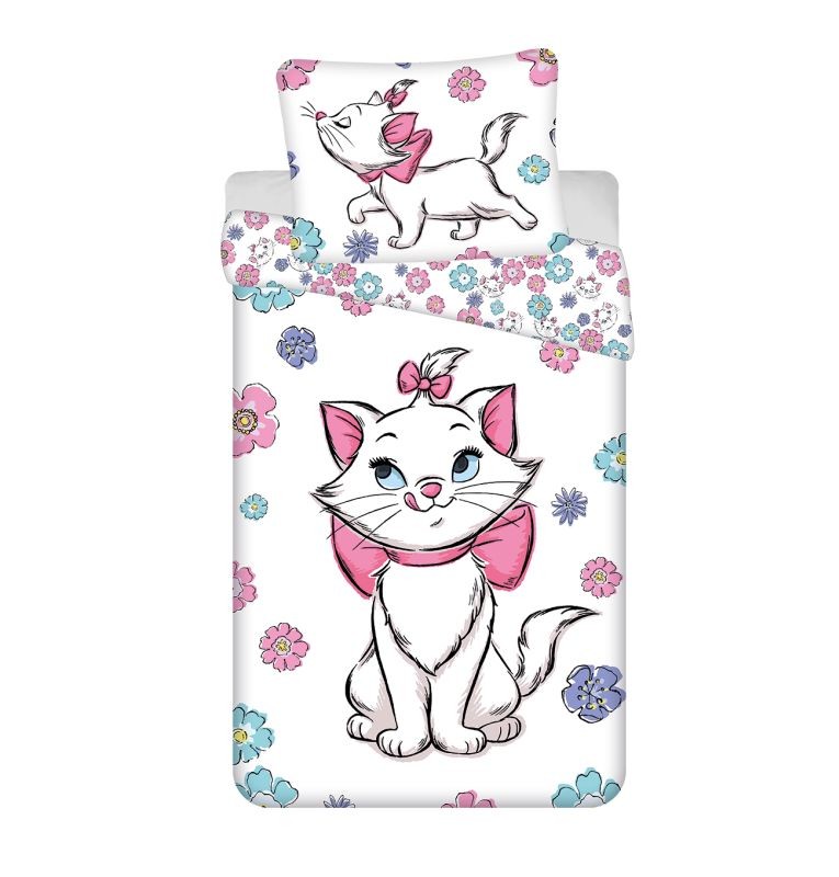 Obliečky Mačička Marie Floral 140/200, 70/90