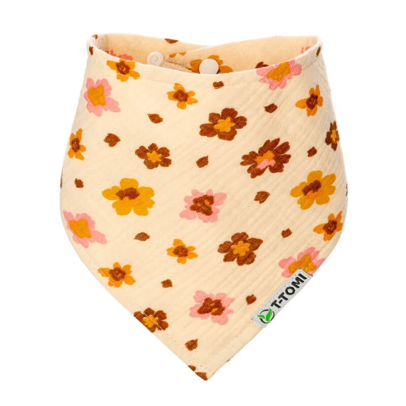 T-TOMI BIO Mušelínový slintáčik - podbradník  Daisies