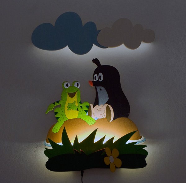 LED Lampička DoDo Krtko so žabou s diaľkovým ovládaním