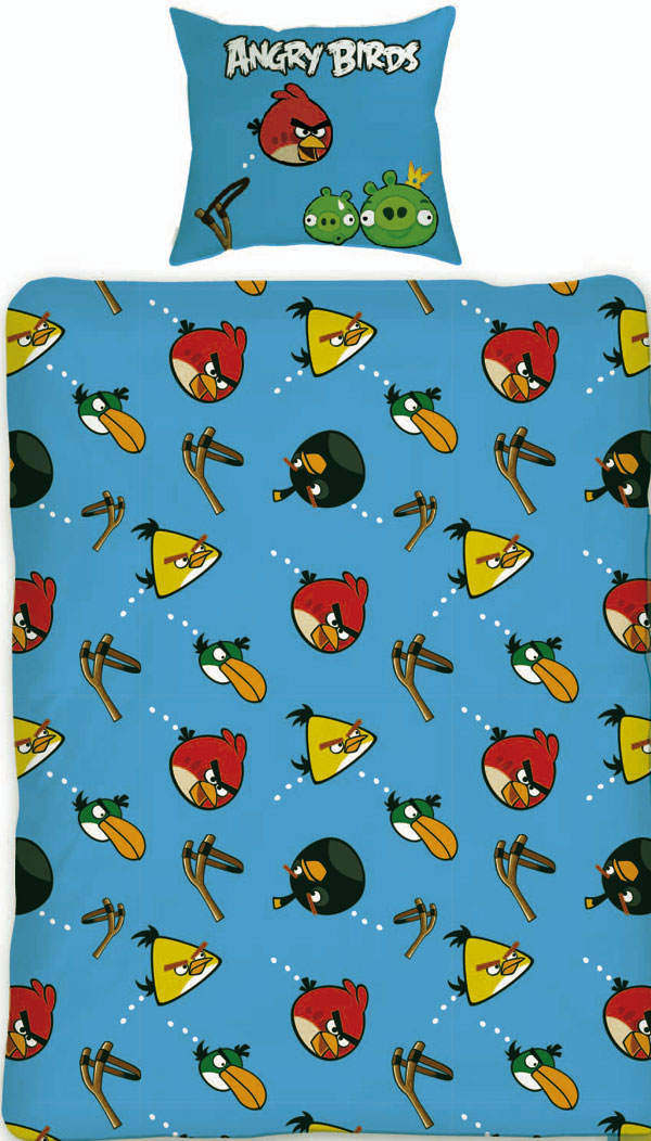 Posteľné obliečky Angry Birds Slingshot bavlna