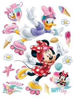 Veľká samolepka na stenu Minnie korčuliarka