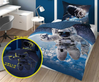 Svietiace obliečky Astronaut