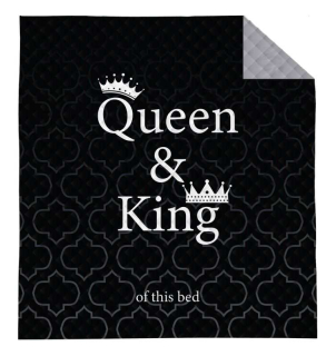 Prehoz na posteľ Queen and King black 220/240