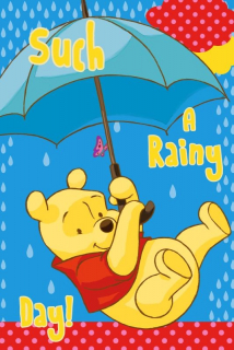 Detský uterák Macko Pu s dáždnikom
