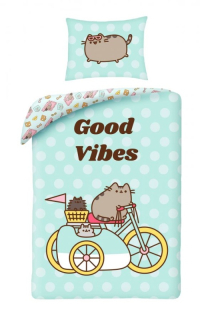 Obliečky Pusheen Good Vibes 140/200, 70/90