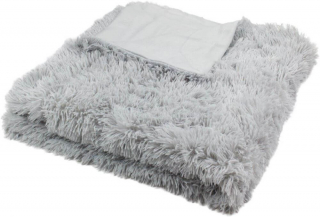 Luxusná deka s dlhým vlasom SVETLO SIVÁ 150/200