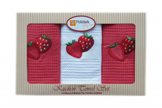 3 vaflové utierky - darčekové balenie set 17