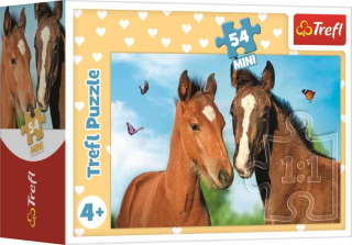 Puzzle Roztomilé zvieratká Pár koní 54 dielikov
