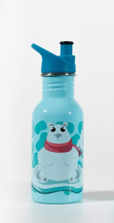 Detská nerezová fľaša na pitie Ľadový medveď 500 ml