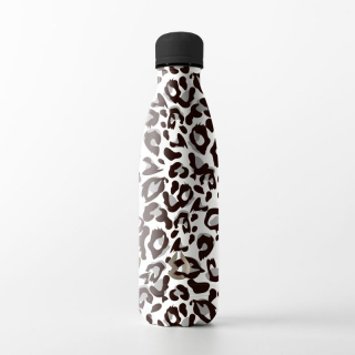 Nerezová Termo fľaša na pitie Fashion Leopard biela 500 ml