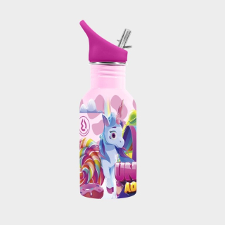 Detská nerezová fľaša na pitie Uniland jednorožec 500 ml